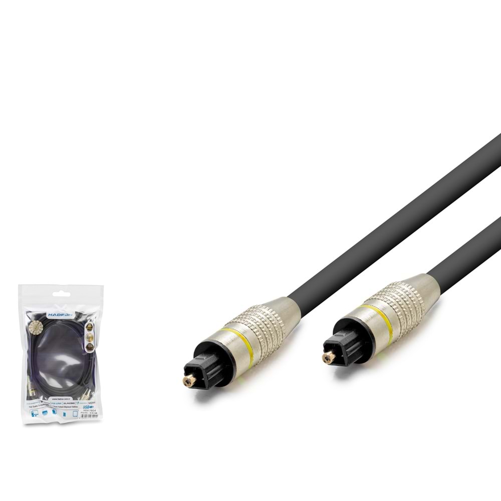 HADRON HDX7804 Toslink Fiber Optik Ses Kablosu 1.5 m Siyah