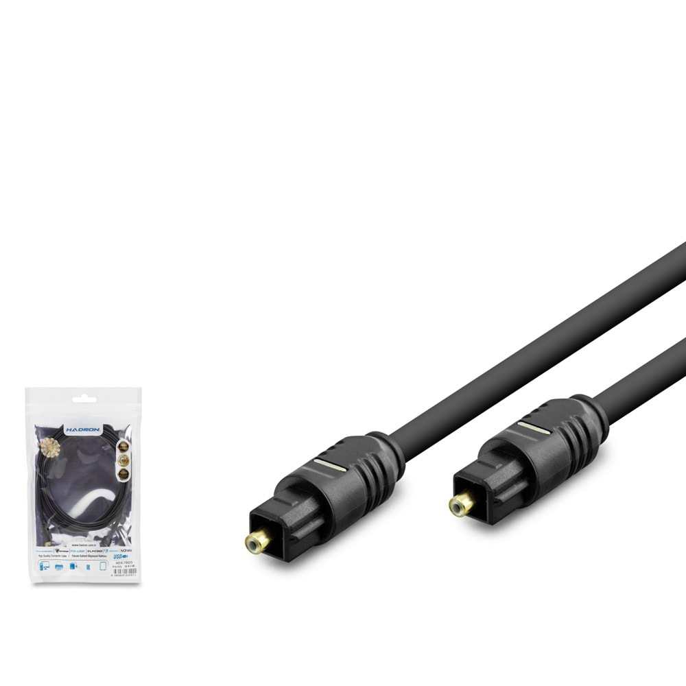 HADRON HDX7805 Toslink Fiber Optik Ses Kablosu 1.5 m Siyah