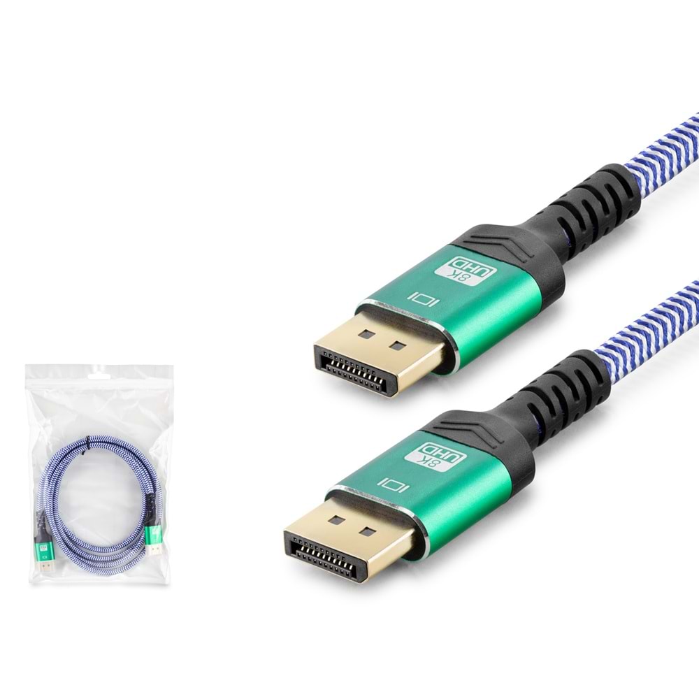 HADRON HDX7820 DisplayPort Görüntü Kablosu 8K 144 Hz 2 m