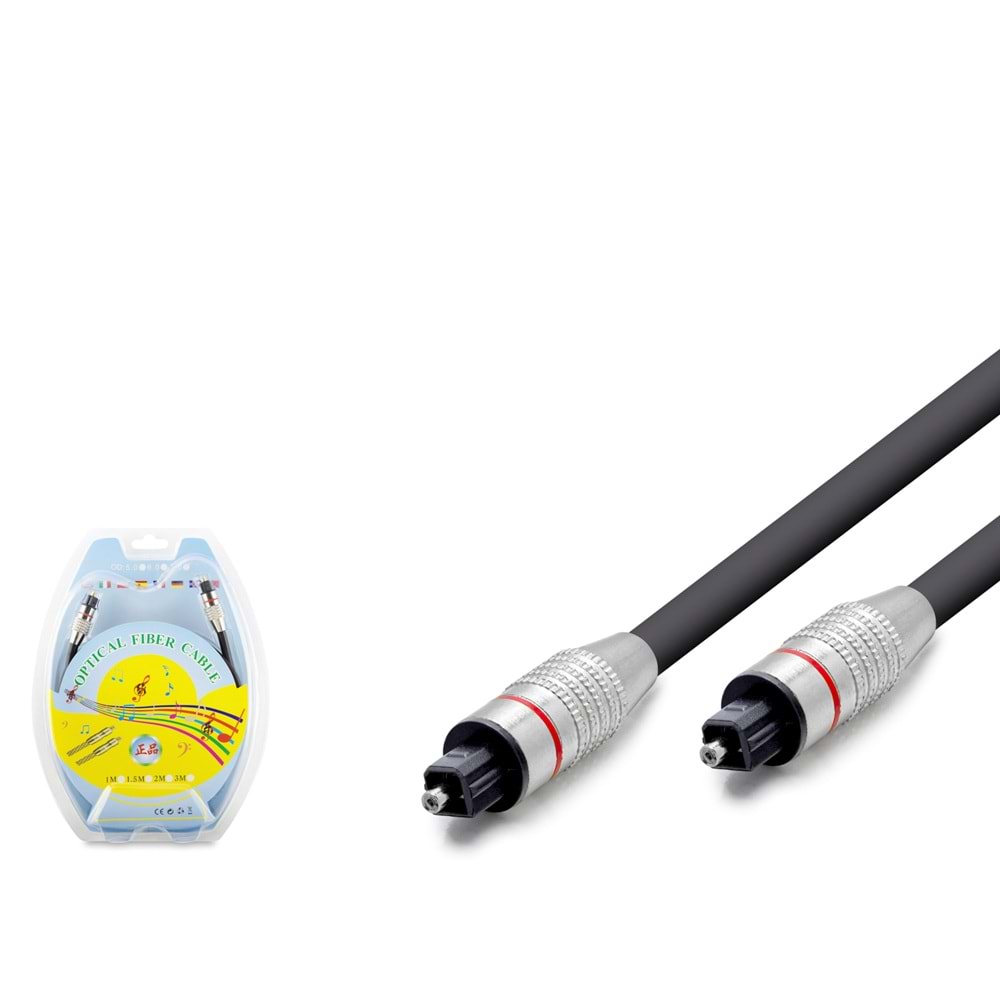 HADRON HDX7842 Toslink Fiber Optik Ses Kablosu 3 m Siyah