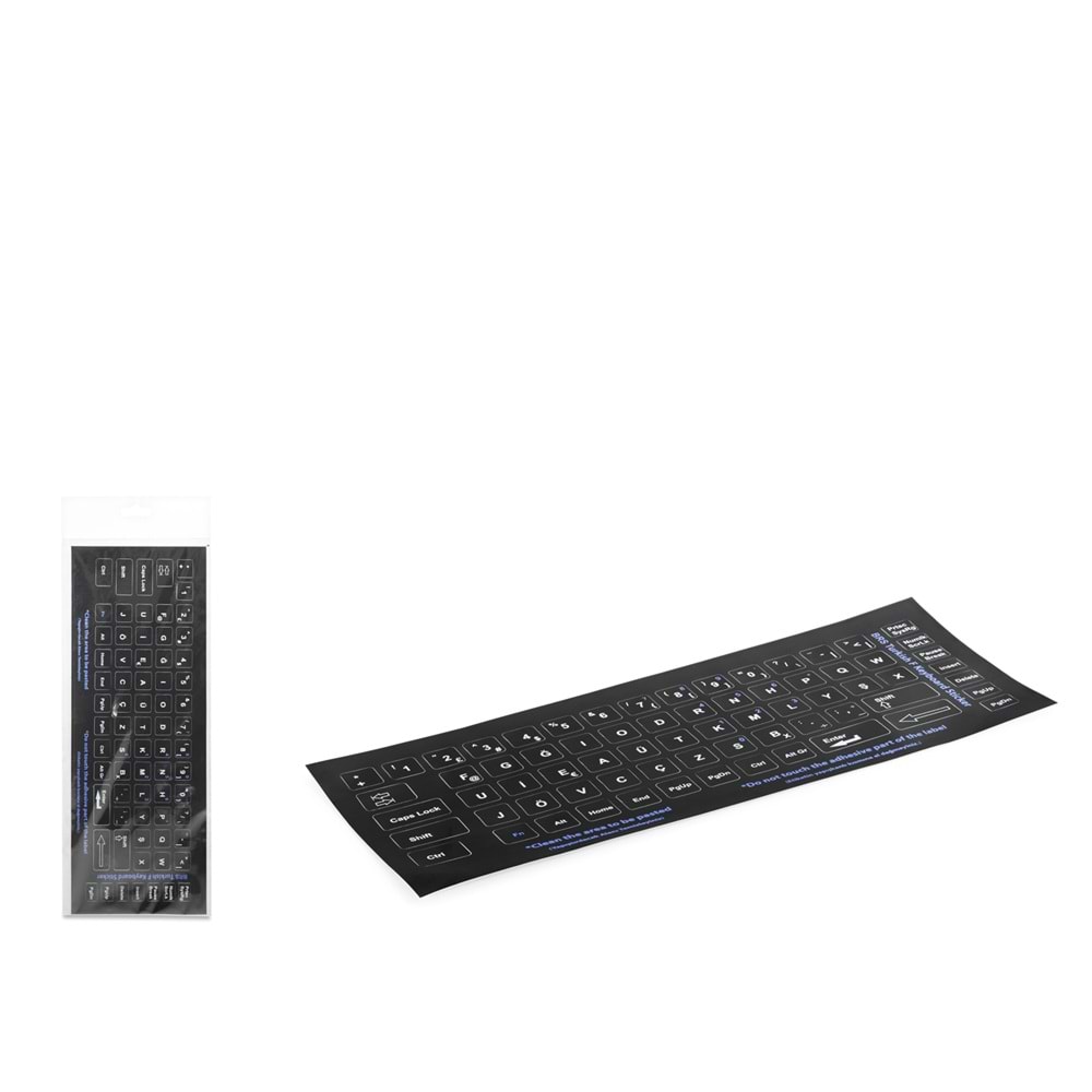 HADRON HDX8259 Klavye Sticker Tuş Takımı Türkçe F Siyah