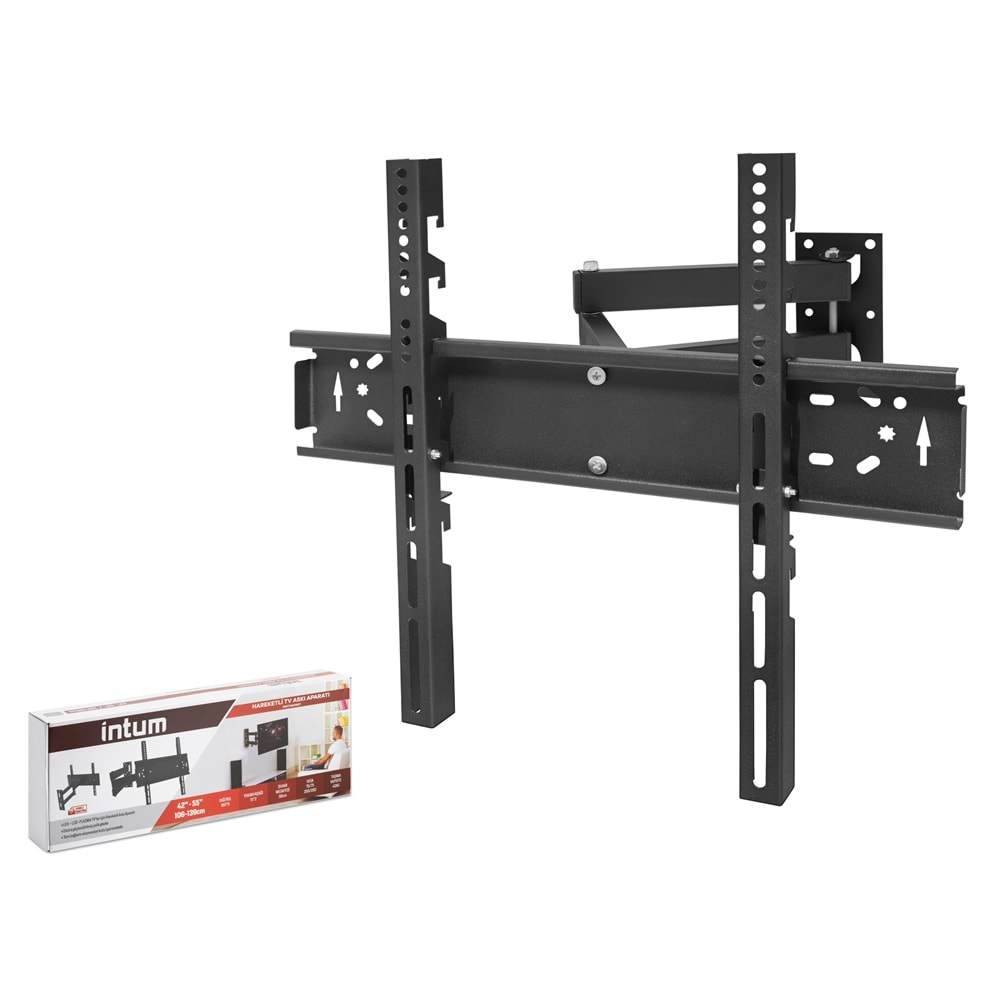 INTUM HDX8707 Hareketli TV Askı Aparatı 42-55 İnç 40 Kg Siyah