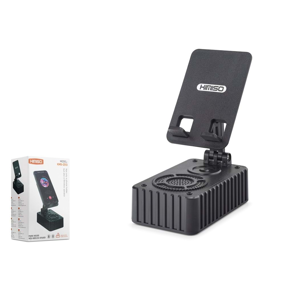 KIMISO KMSZ513 Ayarlanabilir Bluetooth Hoparlörlü Telefon Standı Siyah