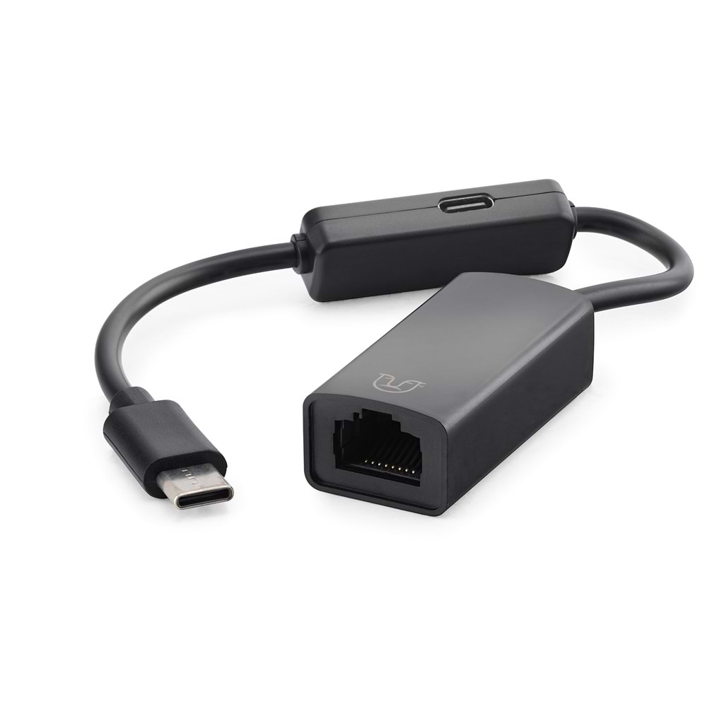 NONAP L118 Type C USB 2.0 Ethernet Adaptör 10/100 Mbps PD Güç Destekli Siyah