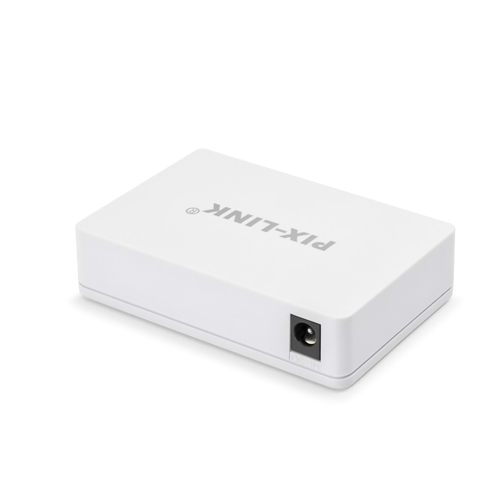 PIXLINK GS05 Gigabit Ethernet Switch 5 Port Beyaz
