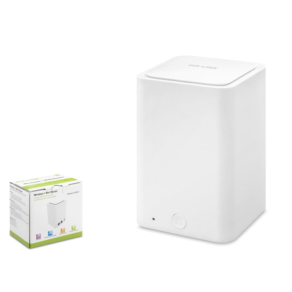 PIXLINK WR11 Mini WiFi Router Repeater Access Point 300 Mbps Beyaz