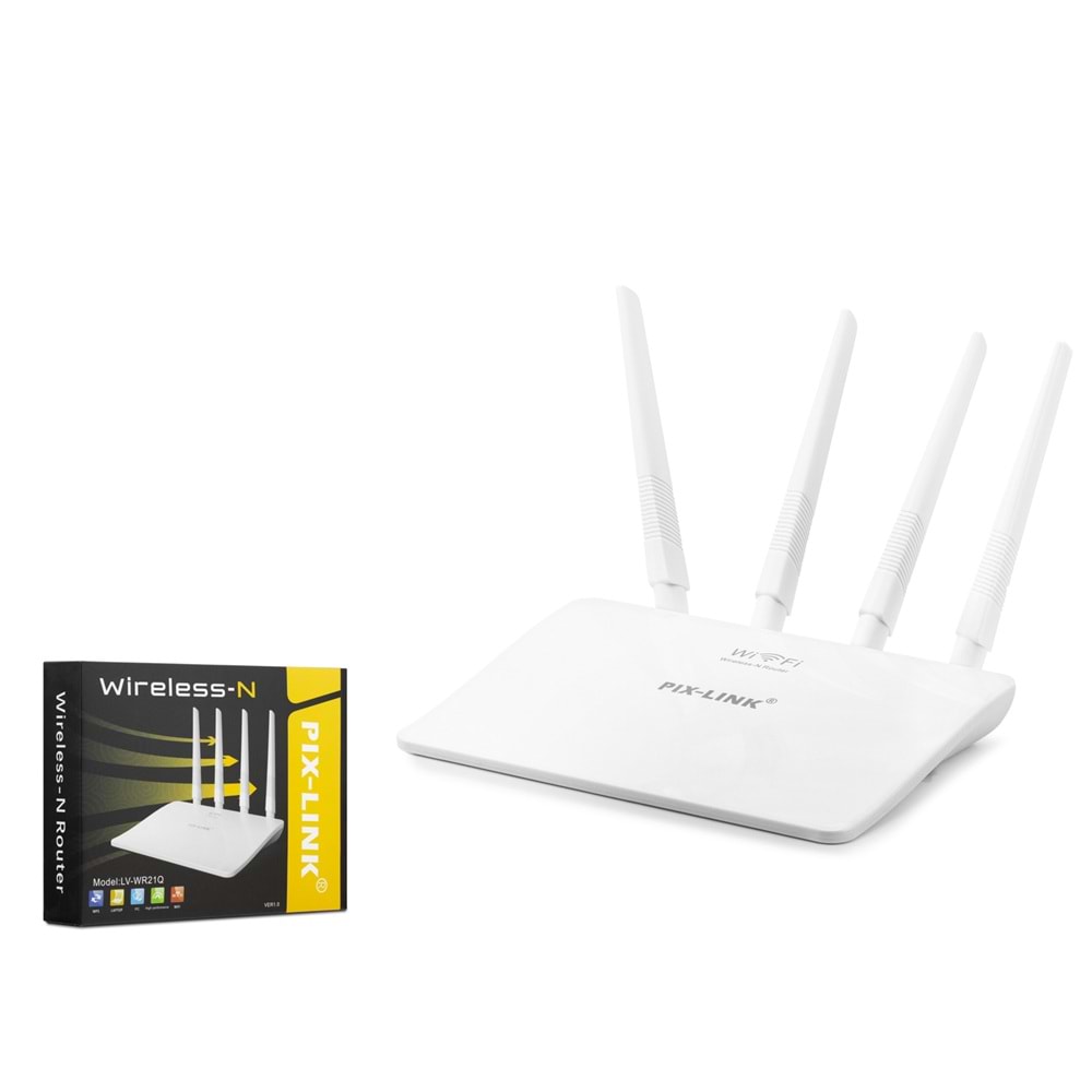 PIXLINK WR21Q WiFi Router 300 Mbps Beyaz