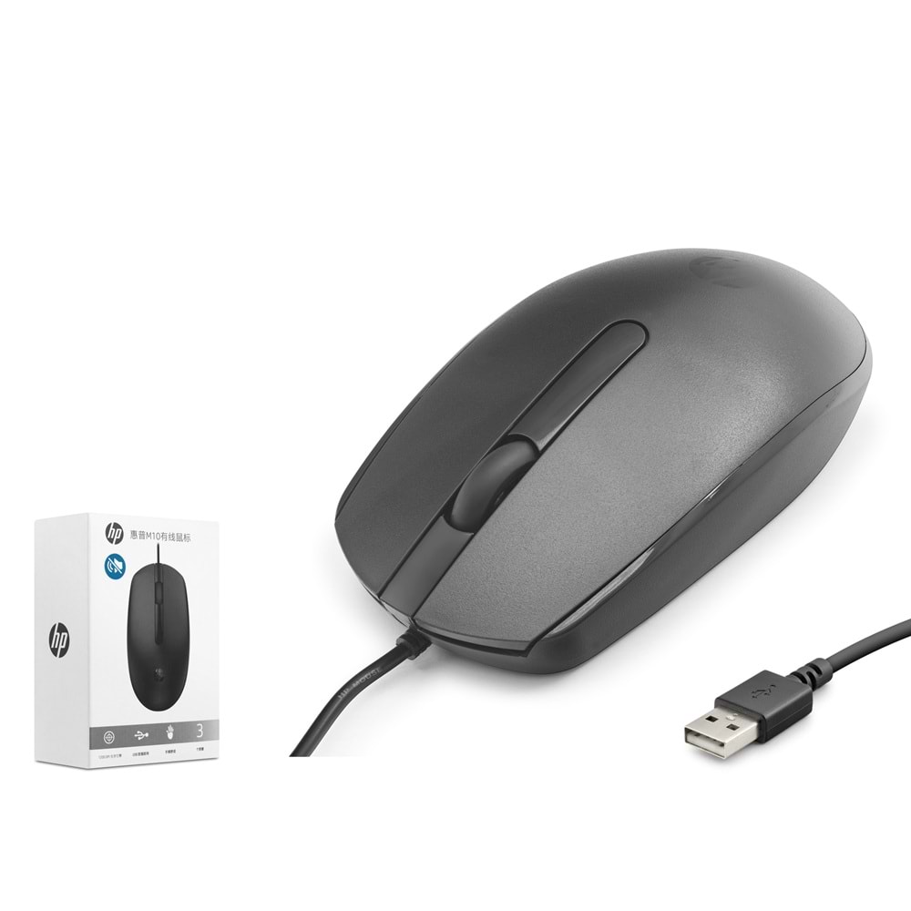 HP M10 USB Optik Mouse 1200 DPI 3 Tuş Siyah