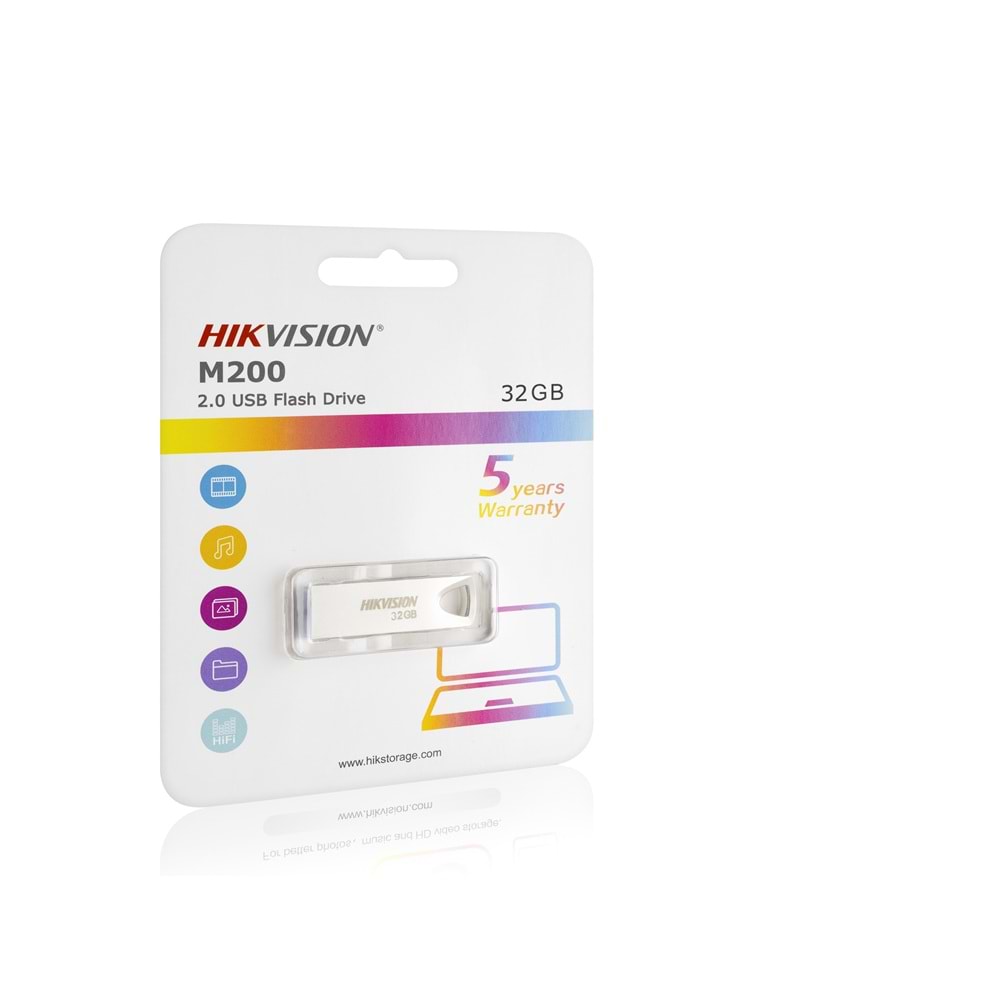 HIKVISION M200 32 GB USB 2.0 Metal Gövde Flash Bellek Gümüş