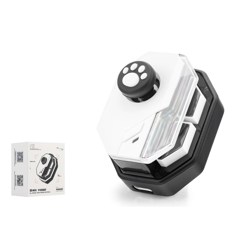 HADRON MB02 Mobil Oyun Joysticki Makro Kombo Bluetooth 5.0 150 mAh Beyaz Siyah
