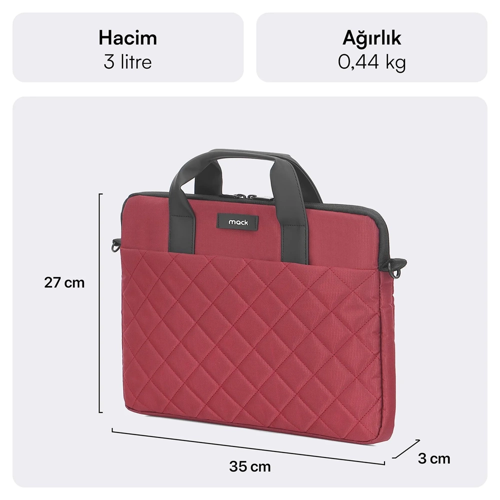 MACK MCC902 Iksy 14.1 İnç Notebook Çantası Kırmızı