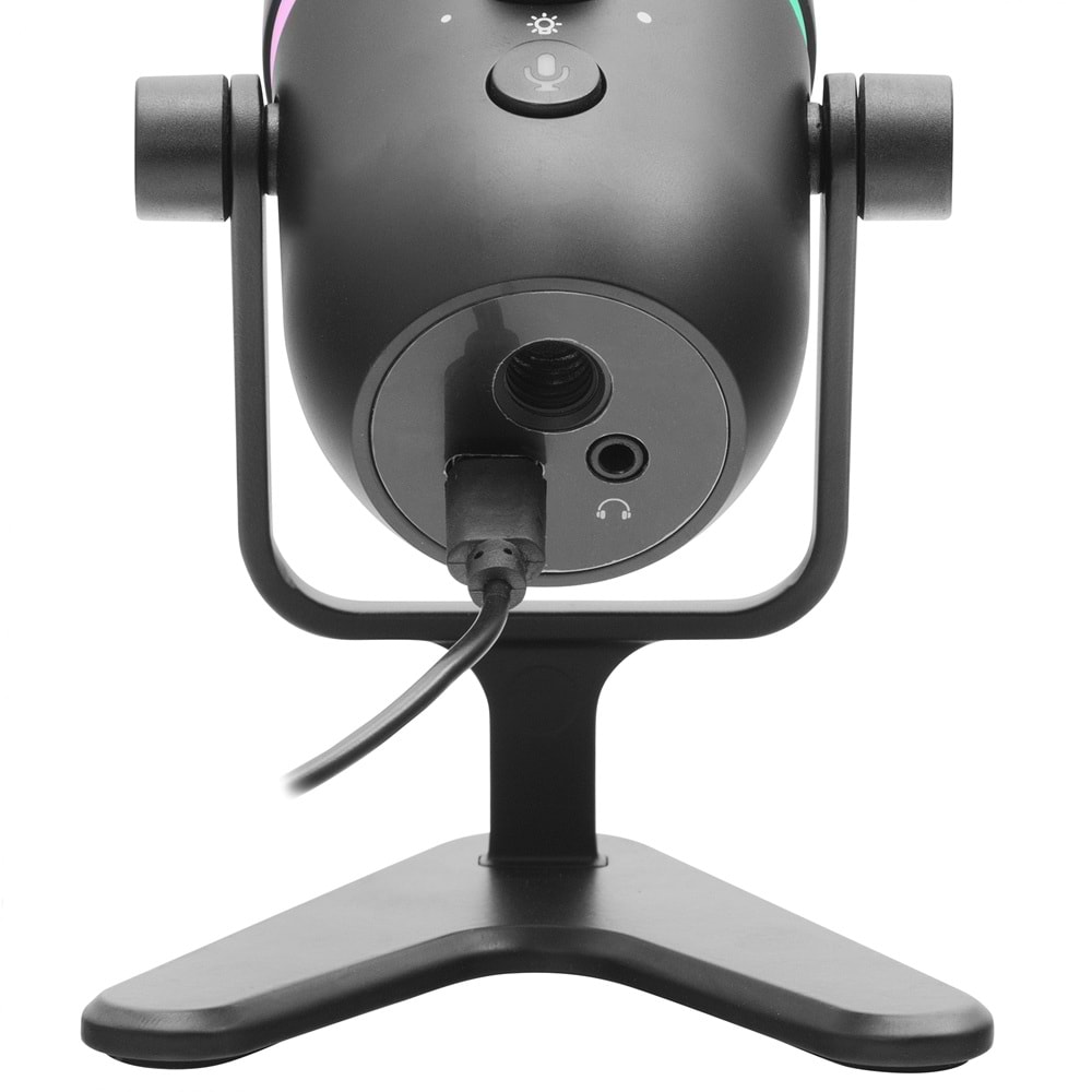HADRON ME5 Gaming RGB Masaüstü Mikrofon Çift Modlu Gain Kontrollü Type-C 192kHz 24Bit Siyah
