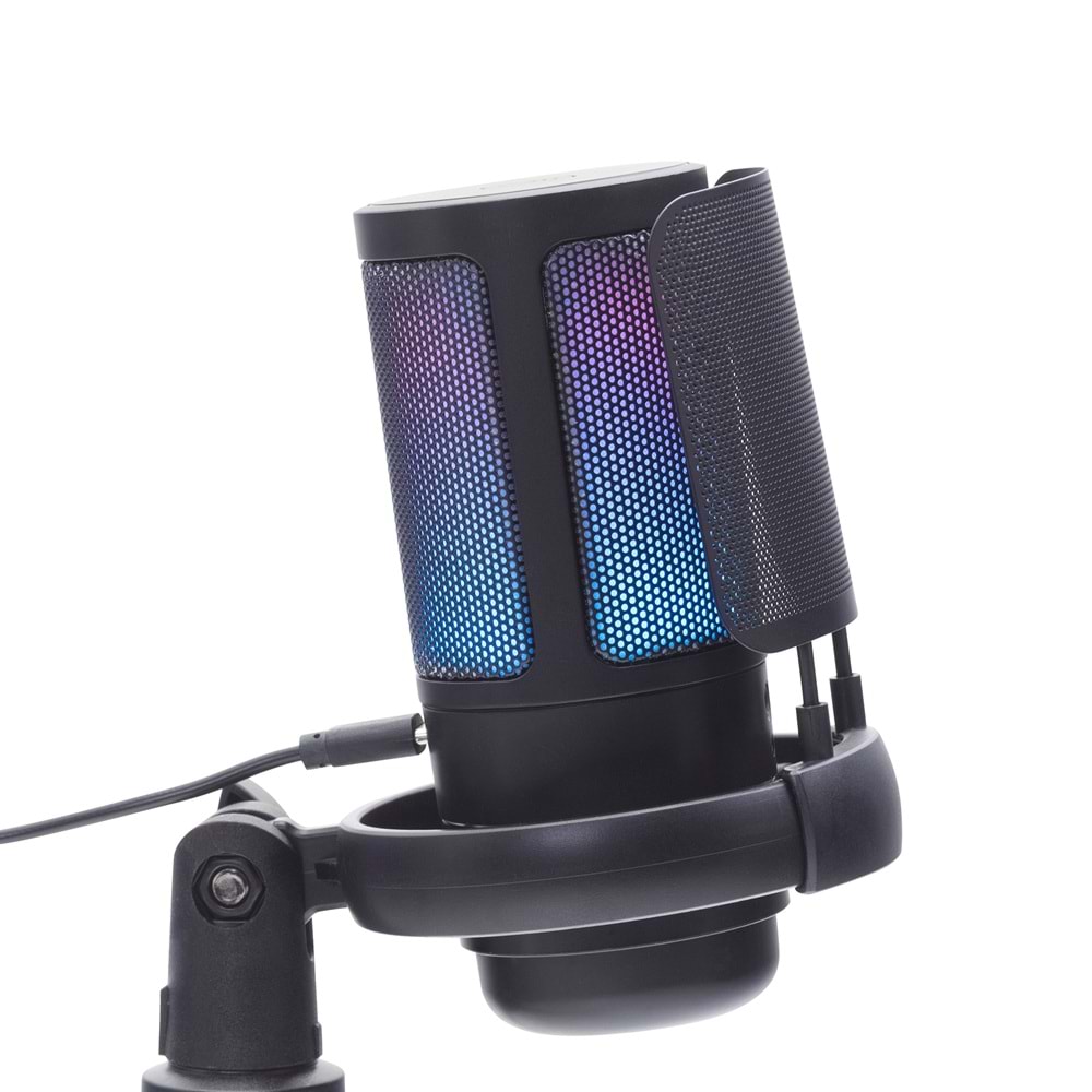 HADRON ME6S Gaming RGB Tripod Mikrofon Type-C 192kHz 24Bit Siyah