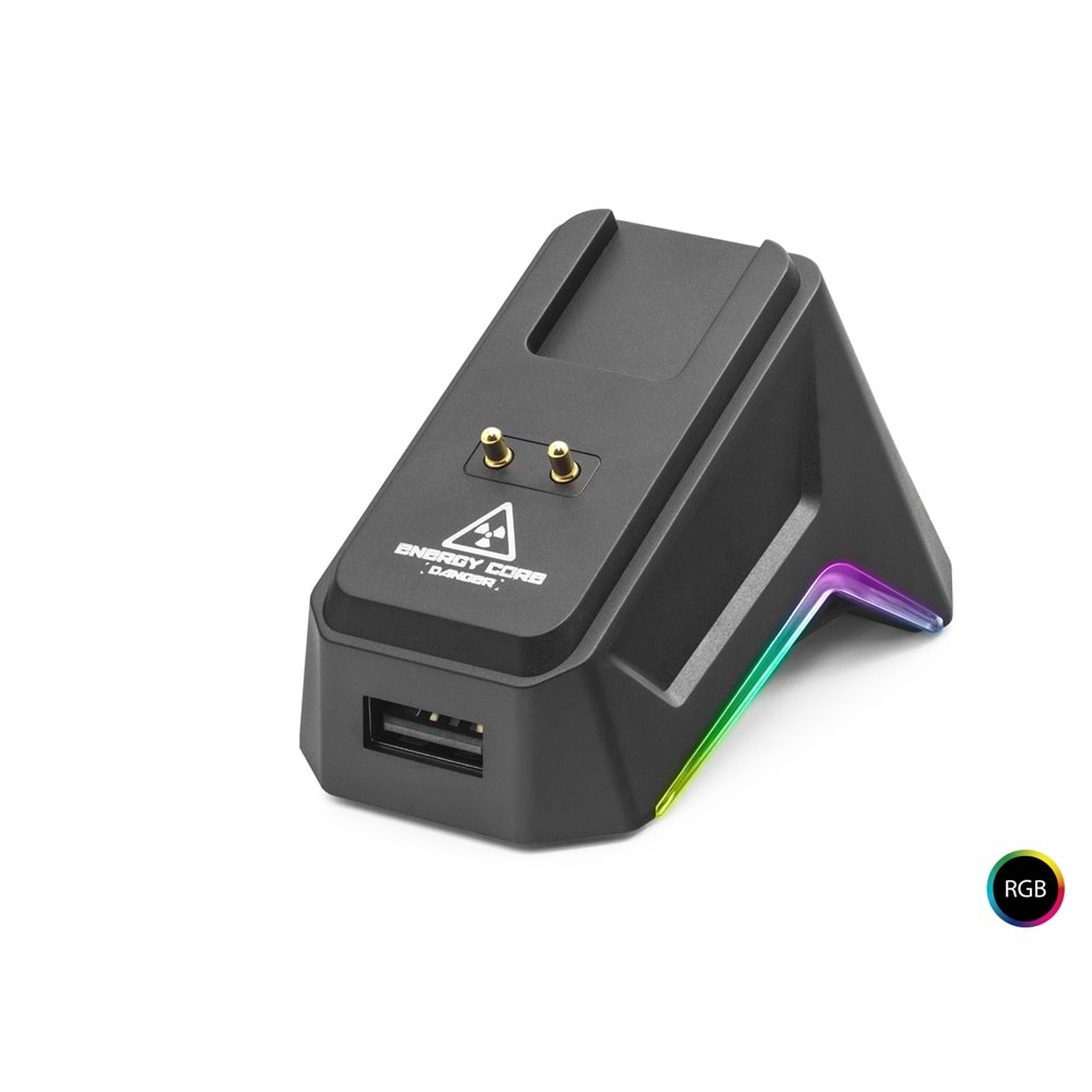 MOFAN MF1216B Tri Mode RGB Gaming Mouse Manyetik Şarj Standlı OLED Ekranlı 12000 DPI Siyah