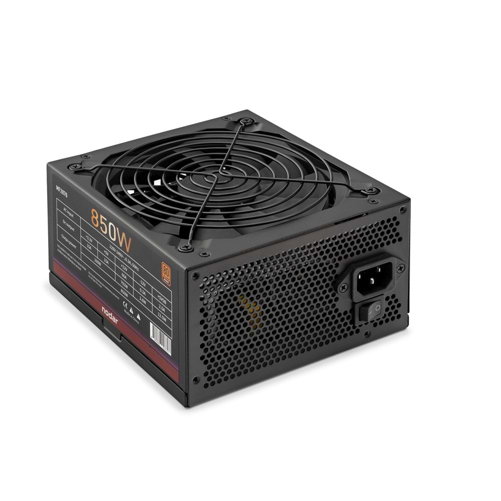 MOFAN MF2903B PC Gaming Kasa POLAR Seri 80 Plus 850W Power Supply 4x ARGB Fan Siyah
