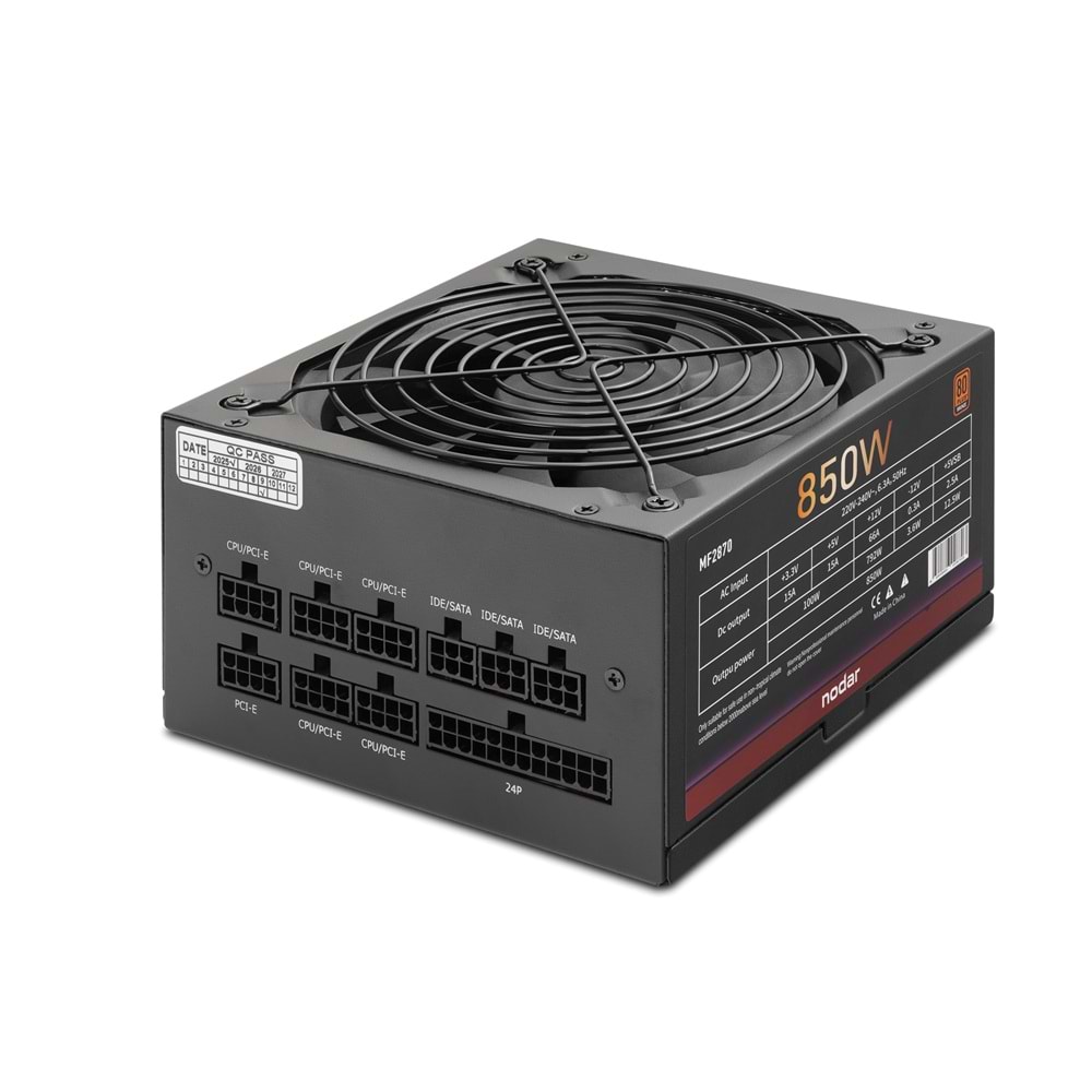 MOFAN MF2903W PC Gaming Kasa POLAR Seri 80 Plus 850W Power Supply 4x ARGB Fan Beyaz
