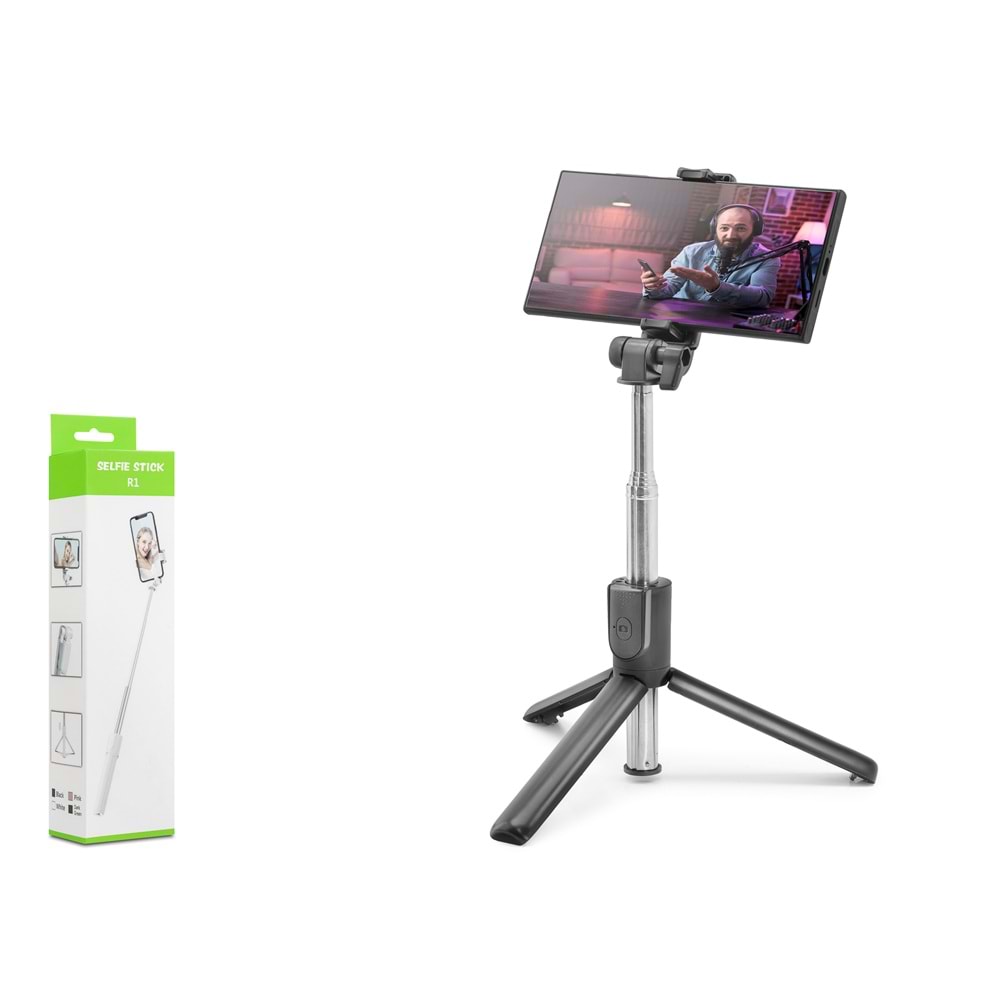 NODAR ND1039 Telefon Tripodu ve Selfie Çubuğu Bluetooth Kumandalı 67 cm Siyah