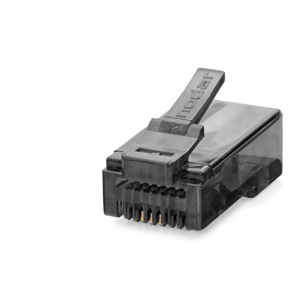NODAR ND2402 CAT6 EZ RJ45 Konnektör 100 Adetli Kutu Siyah