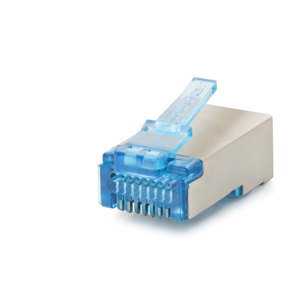 NODAR ND2420 CAT6E EZ RJ45 Metal Konnektör 100 Adetli Kutu Mavi