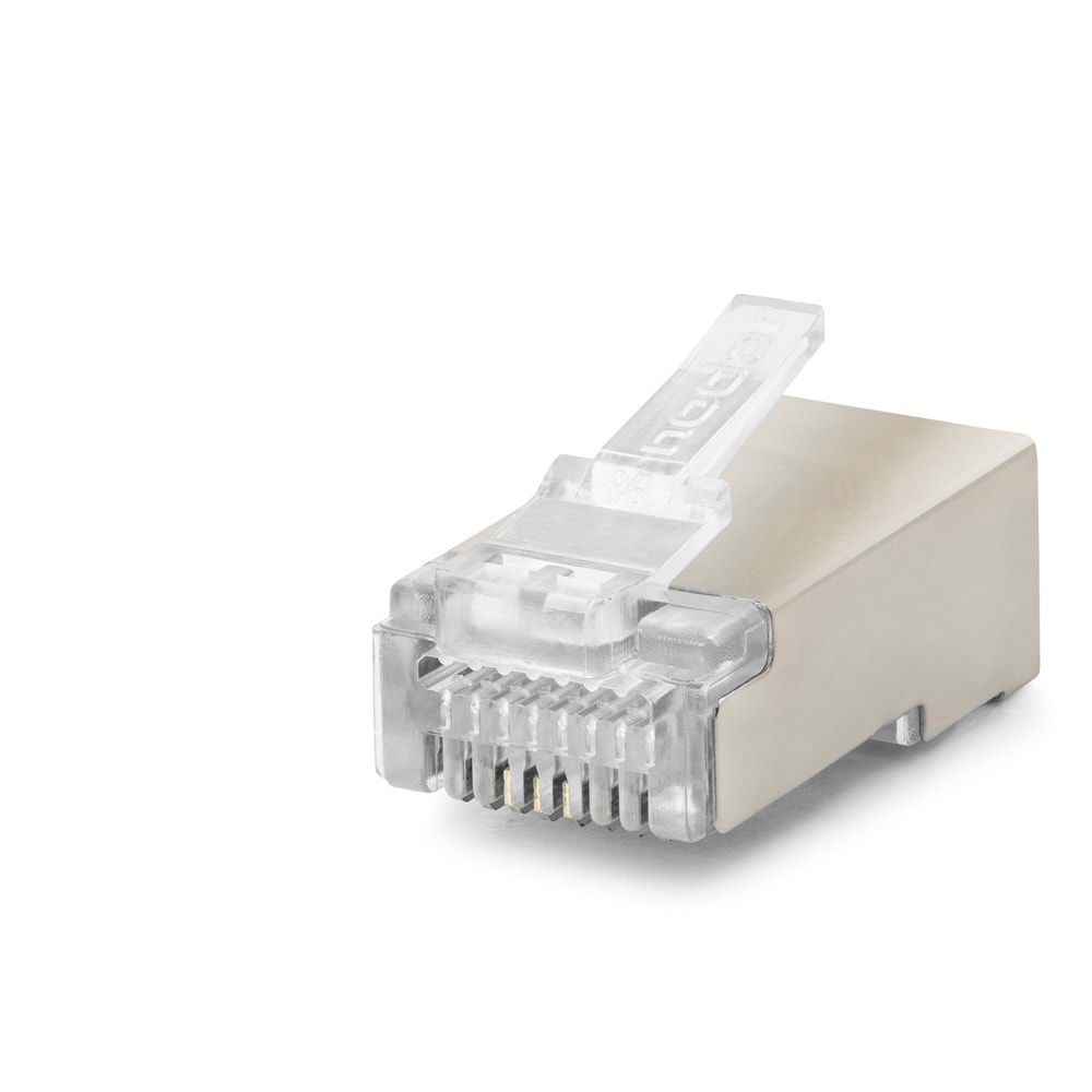 NODAR ND2423 CAT6E EZ RJ45 Metal Konnektör 100 Adetli Kutu Şeffaf