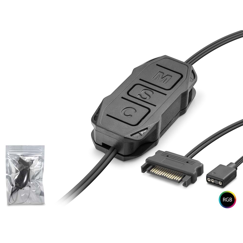 NODAR ND2805 Mini ARGB LED Kontrolcüsü SATA Güç Girişli Siyah