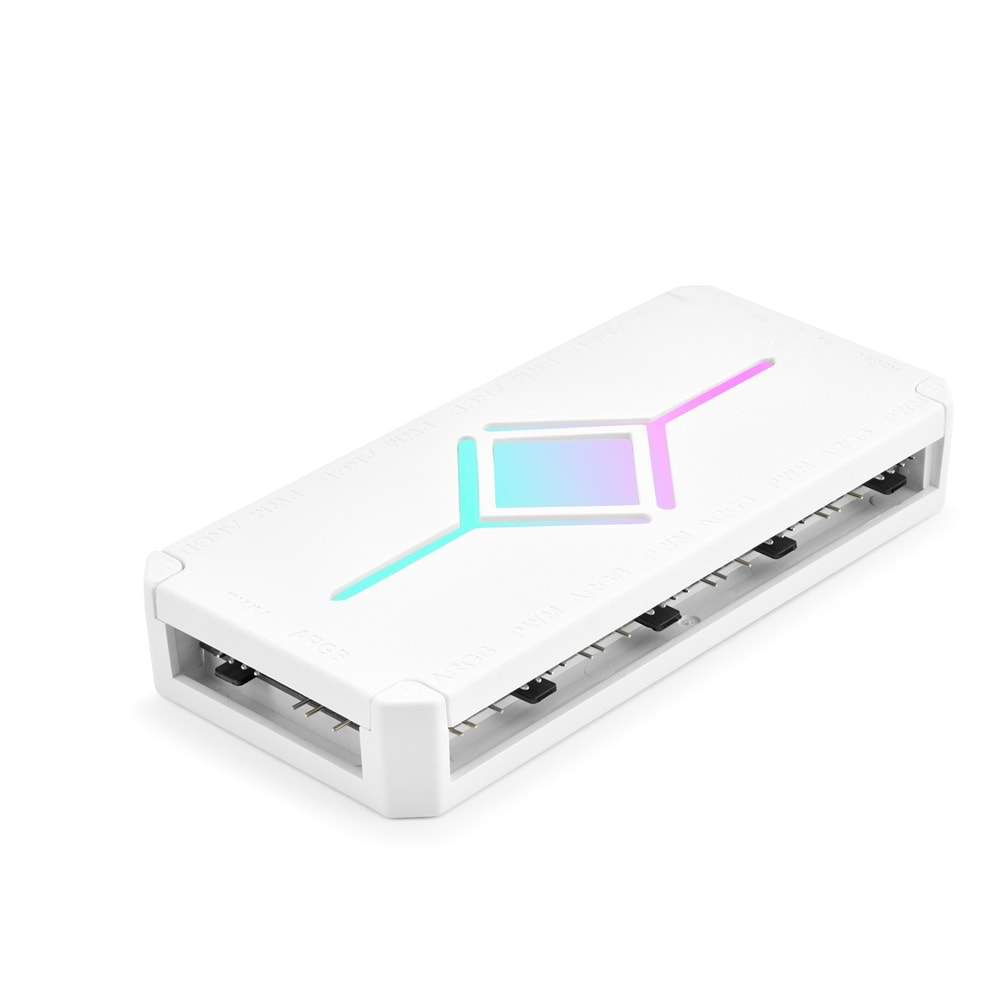 NODAR ND2816W PWM ARGB Fan ve LED Kontrolcü Hub Seti Uzaktan Kumandalı Beyaz