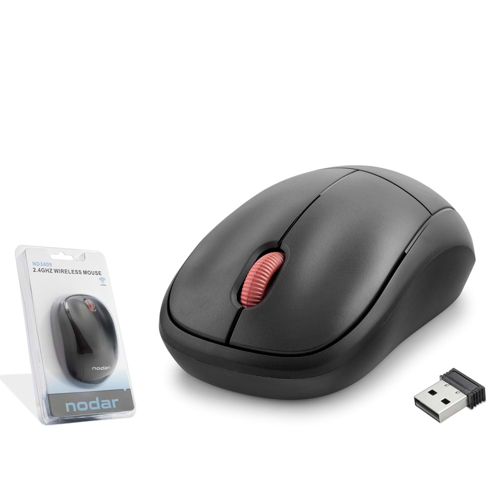 NODAR ND3409 Kablosuz Mouse 2.4 GHz 1200 DPI Siyah