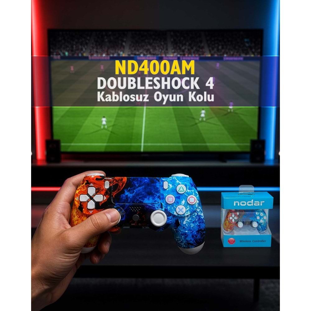 NODAR ND400AM Bluetooth GamePad Oyun Kolu PS4 Uyumlu DoubleShock 4 Karışık Renkli