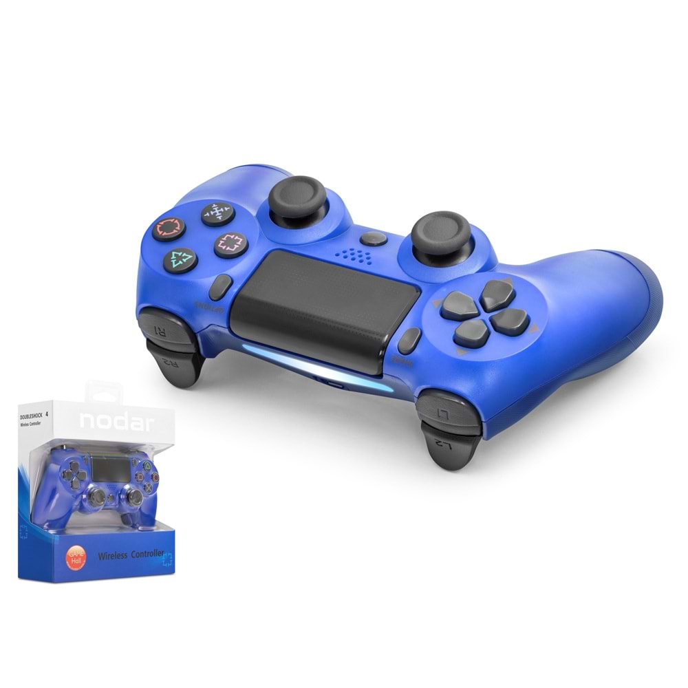 NODAR ND400C Bluetooth GamePad Oyun Kolu PS4 Uyumlu DoubleShock 4 Mavi
