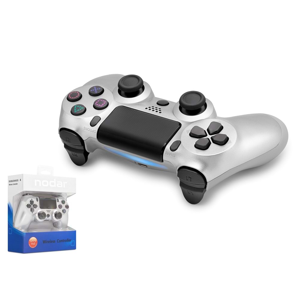NODAR ND400H Bluetooth GamePad Oyun Kolu PS4 Uyumlu DoubleShock 4 Gri