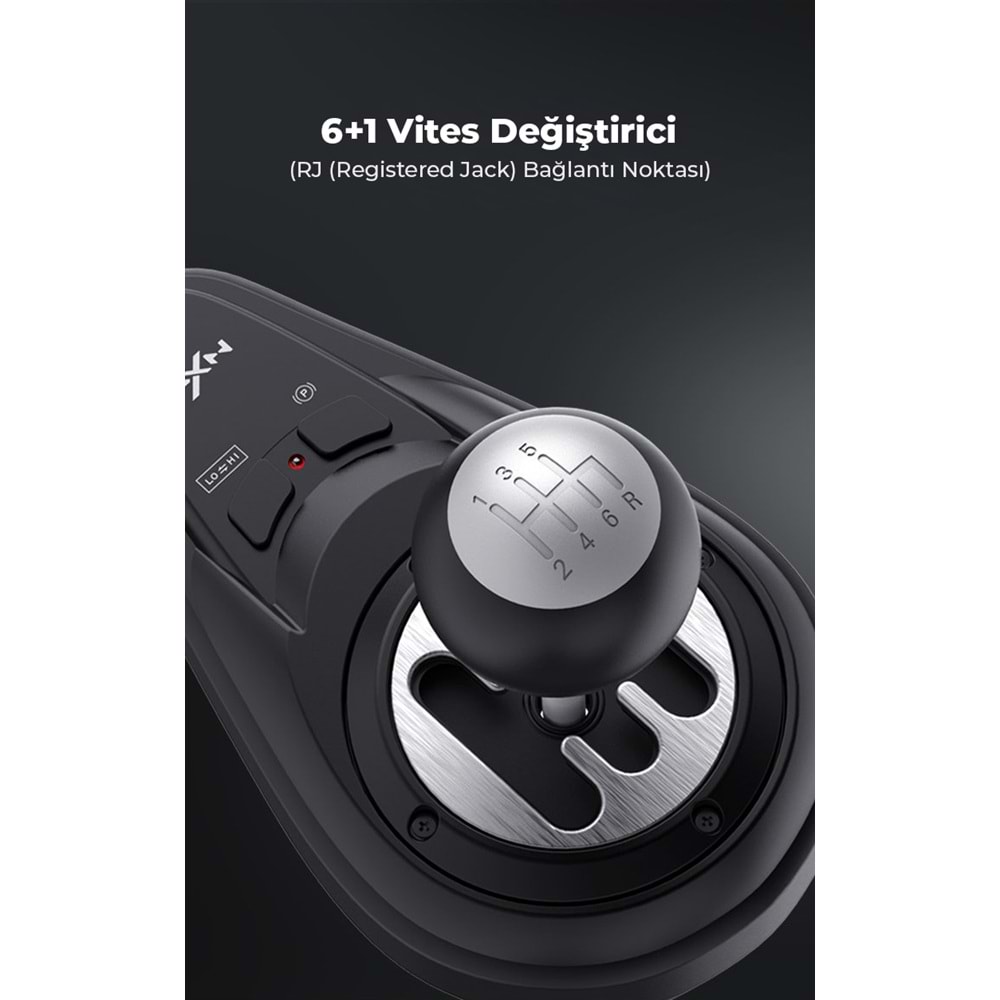 NODAR ND705 PXN V10 Oyuncu Direksiyon Seti 3.2Nm Force Feedback 3 Pedallı PS4 PC Xbox Uyumlu Siyah
