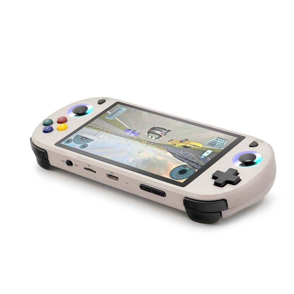 NODAR ND757 Retro El Oyun Konsolu 5 İnç Ekranlı Çift Çekirdekli 128 GB RGB Aydınlatmalı Beyaz