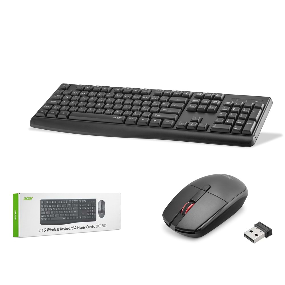 ACER OCC309 Klavye Mouse Seti 1200 DPI Siyah