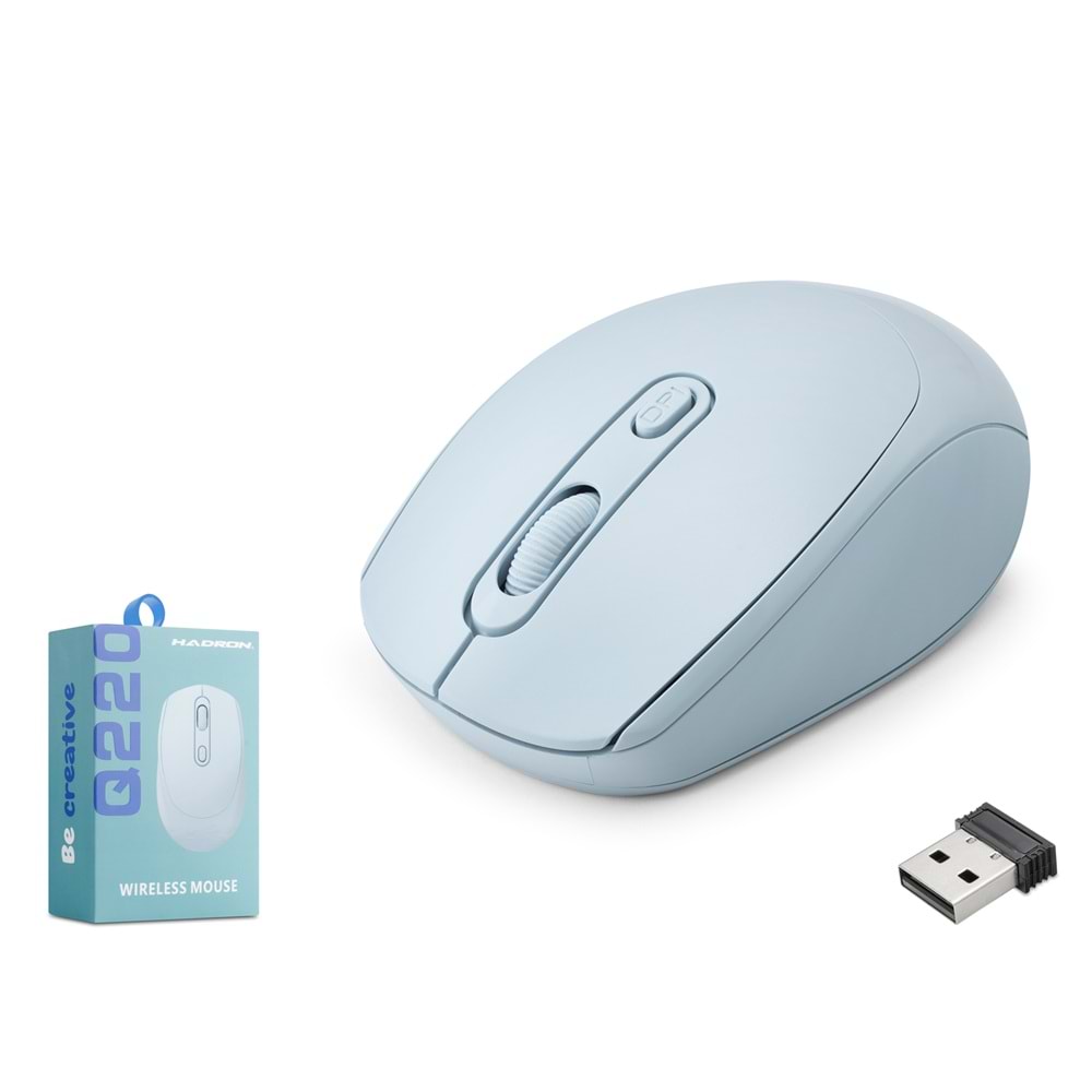 HADRON Q220K Kablosuz Mouse 1600 DPI 25li Paket Siyah Beyaz Mavi Pembe Turuncu