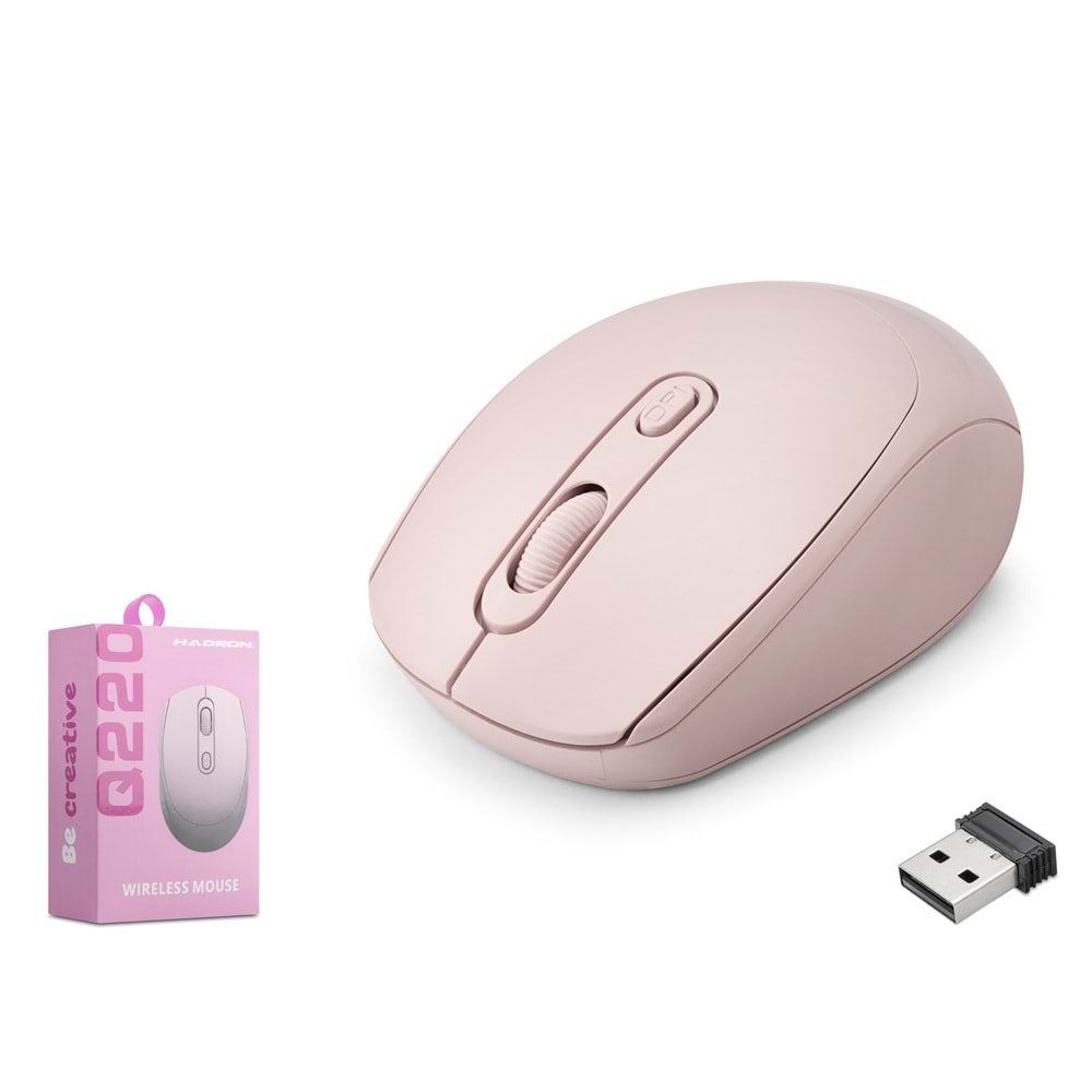 HADRON Q220K Kablosuz Mouse 1600 DPI 25li Paket Siyah Beyaz Mavi Pembe Turuncu