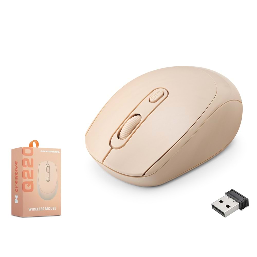 HADRON Q220K Kablosuz Mouse 1600 DPI 25li Paket Siyah Beyaz Mavi Pembe Turuncu