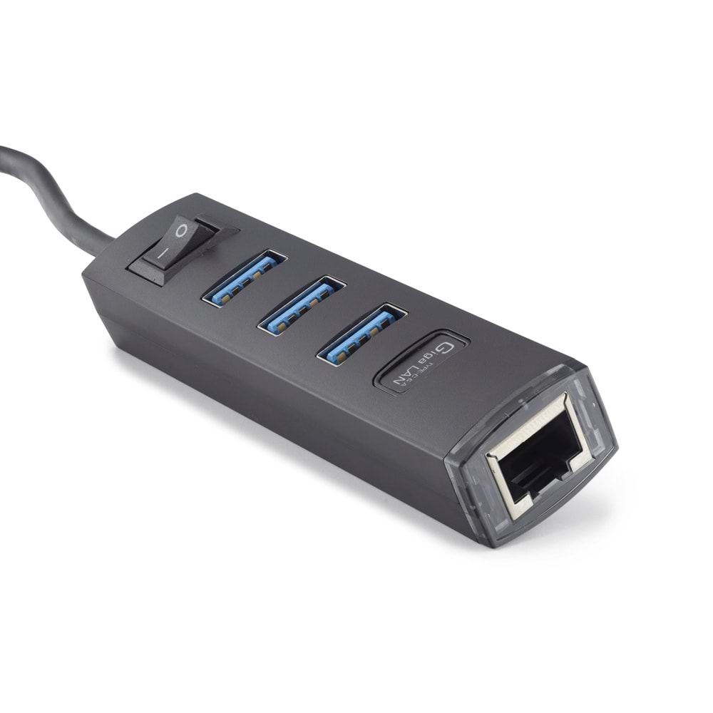 iETOP RJ4503 USB Type-C 3.2 Gen1 Combo Anahtarlı Hub Gigabit LAN 4 Port 5 Gbps Siyah