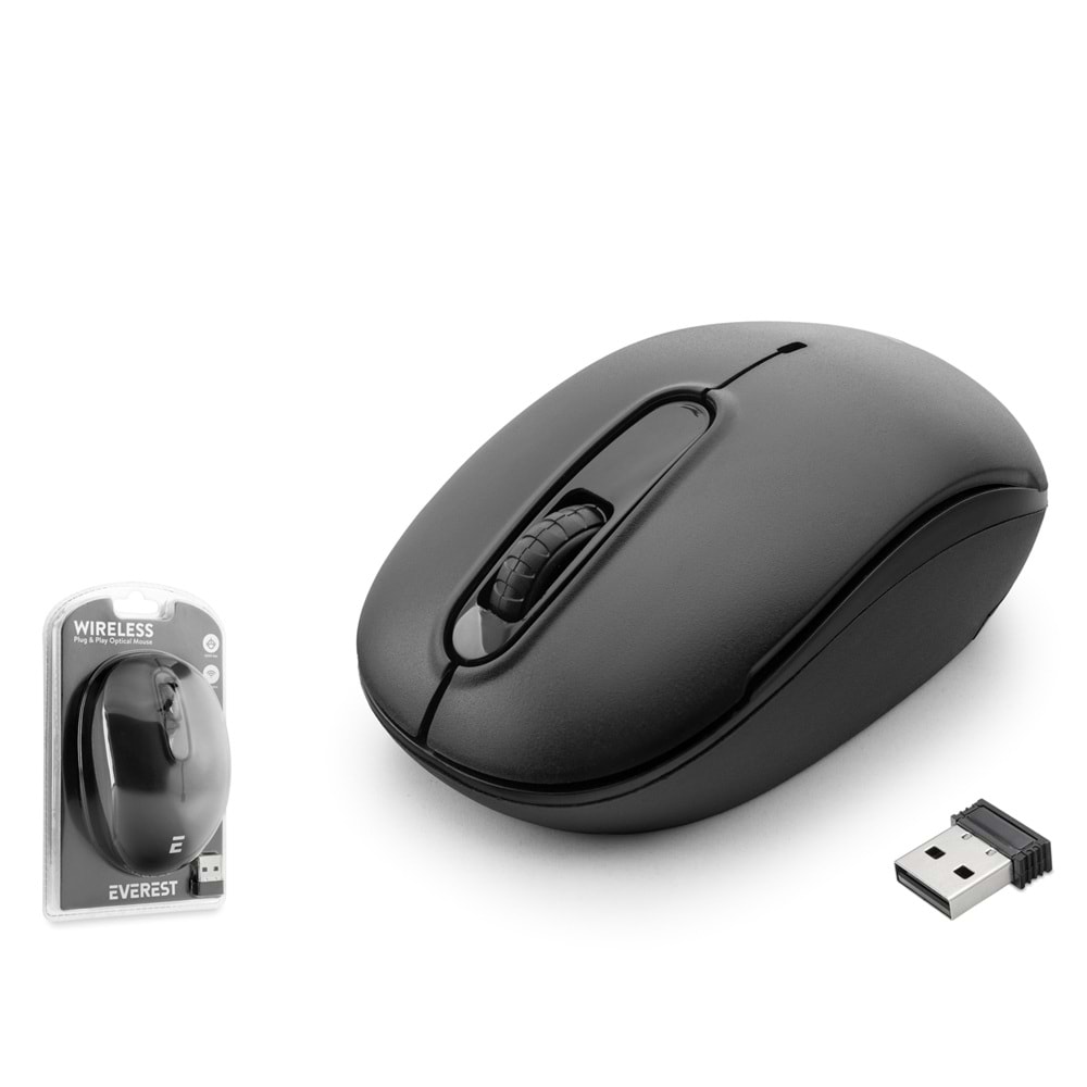 EVEREST SMW666 Kablosuz Mouse 2.4 GHz 1500 DPI Siyah