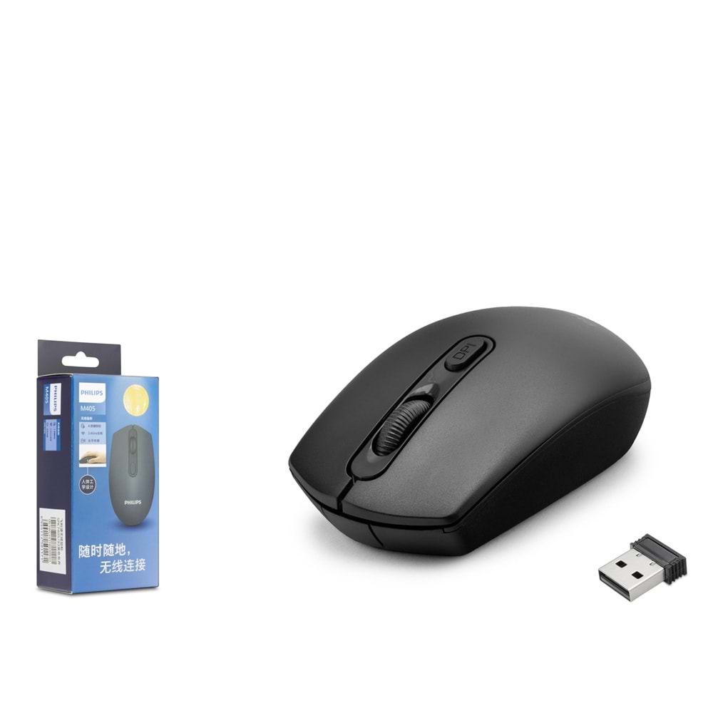 PHILIPS SPK7405 Kablosuz Mouse 2.4 GHz 1600 DPI Siyah