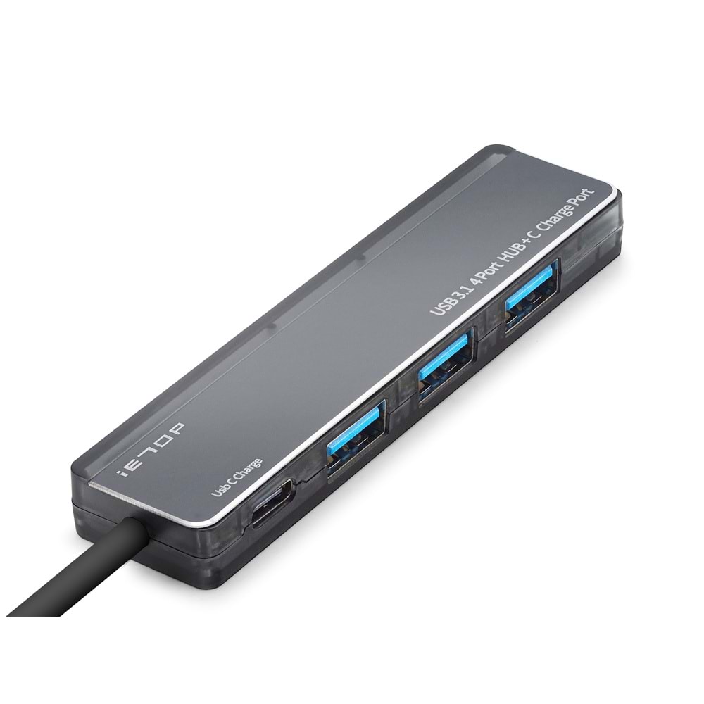 iETOP TU360 USB Type-C 3.1 Gen1 Hub 4 Port 5 Gbps Gri