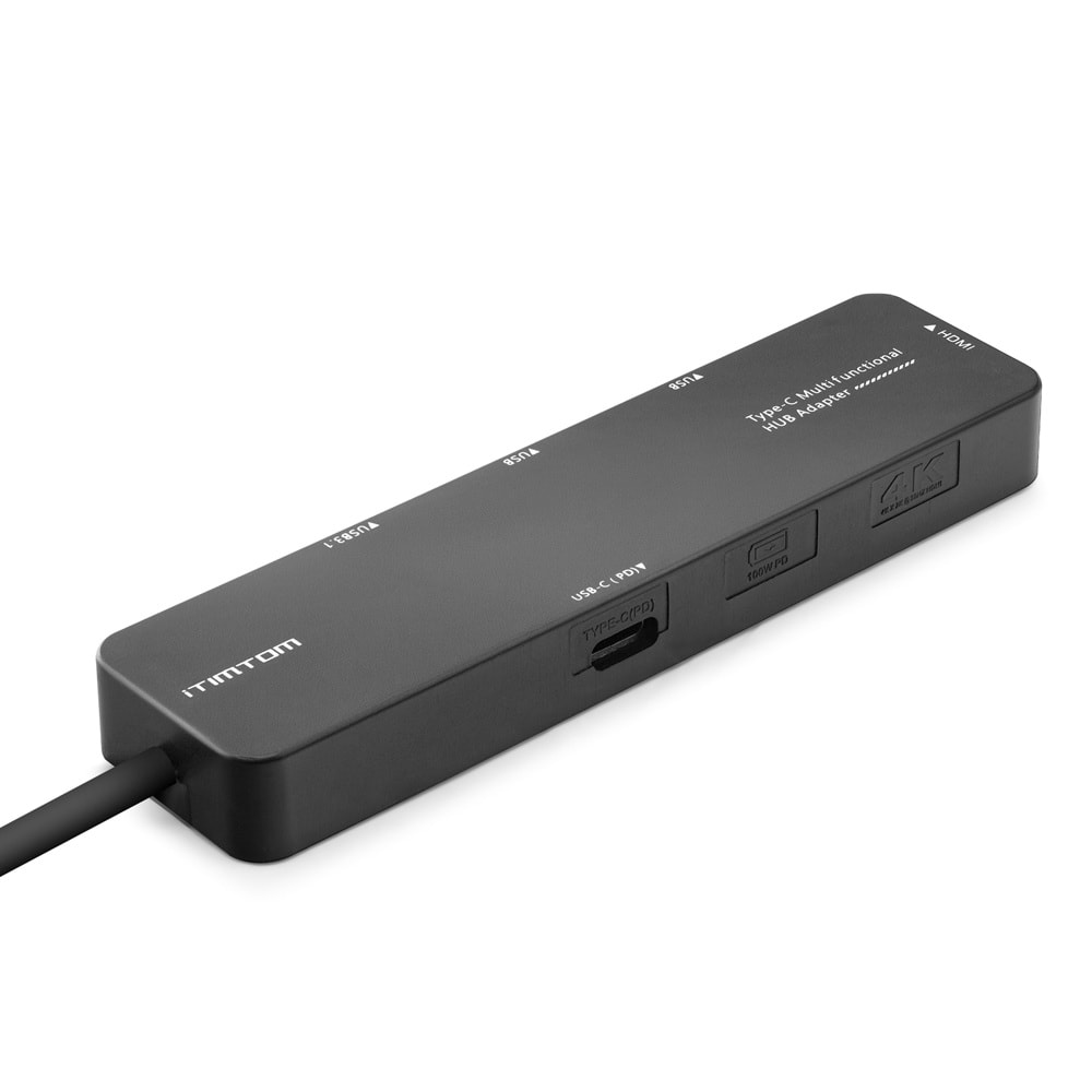 iETOP TUH305 Type-C 3.2 Gen1 Combo Hub PD HDMI 4K 5 Port 5 Gbps Siyah