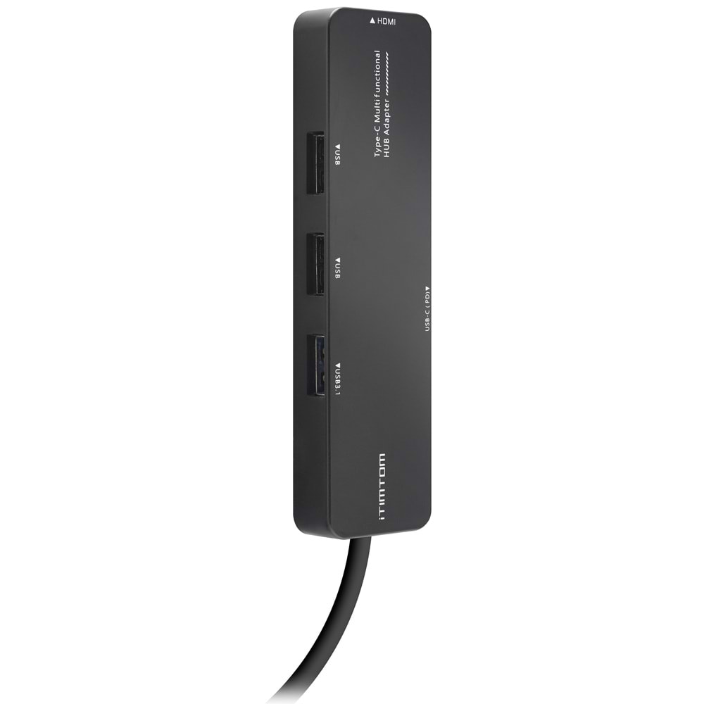 iETOP TUH305 Type-C 3.2 Gen1 Combo Hub PD HDMI 4K 5 Port 5 Gbps Siyah