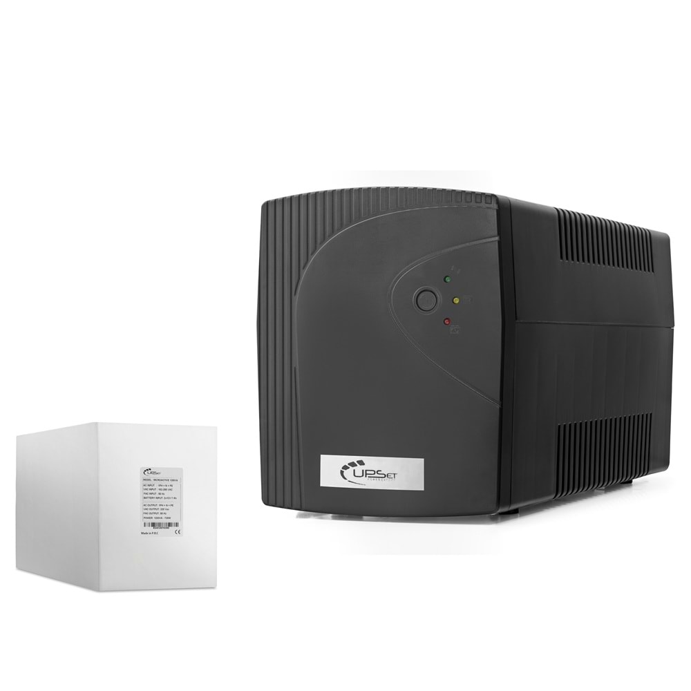 UPSET UPSET1200 UPS Kesintisiz Güç Kaynağı 1200VA 720W 2x12V 7Ah Siyah
