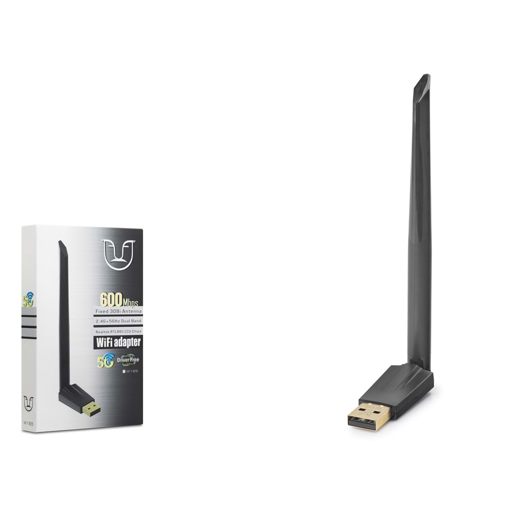 NONAP W165 USB WiFi Adaptörü 650 Mbps 5 GHz Dual Band Siyah