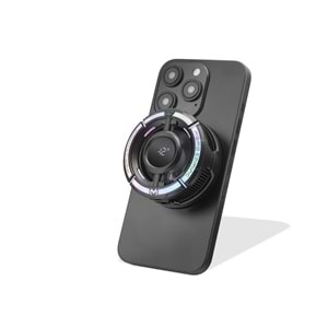 HADRON CX15 Manyetik Telefon Soğutucu Fan 15W RGB Isı Göstergeli Siyah