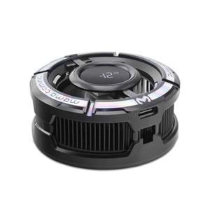 HADRON CX15 Manyetik Telefon Soğutucu Fan 15W RGB Isı Göstergeli Siyah