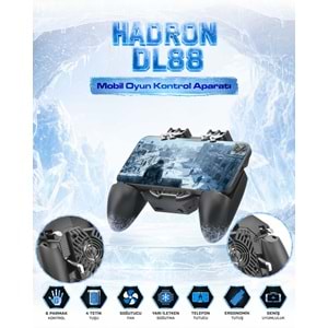 HADRON DL88 Soğutucu Fanlı Telefon Tutuculu Mobil Gamepad 4 Butonlu Siyah