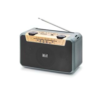 FEPE FP397S Bluetooth FM Radyo USB TF AUX Solar Şarjlı Çift LED Aydınlatmalı 24W Kamp Hoparlör