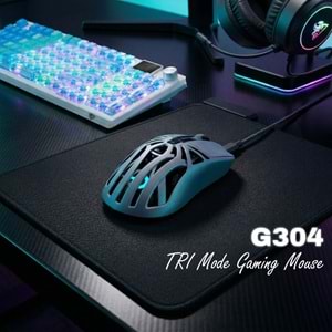 GOOD PRO G304G Tri Mode RGB Gaming Hafif Mouse 10000 DPI Gri