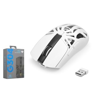 GOOD PRO G304W Tri Mode RGB Gaming Hafif Mouse 10000 DPI Beyaz